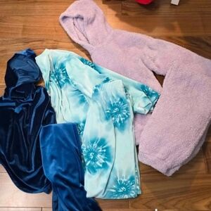 Cozy Loungewear Set in Blue and Purple Youth 10/12